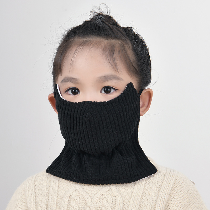 Picture of Children's Mask Warm Cold-proof Windproof Autumn and Winter Girls Fashion Baby Thickened Neck Protection Ventilating Mask Washable