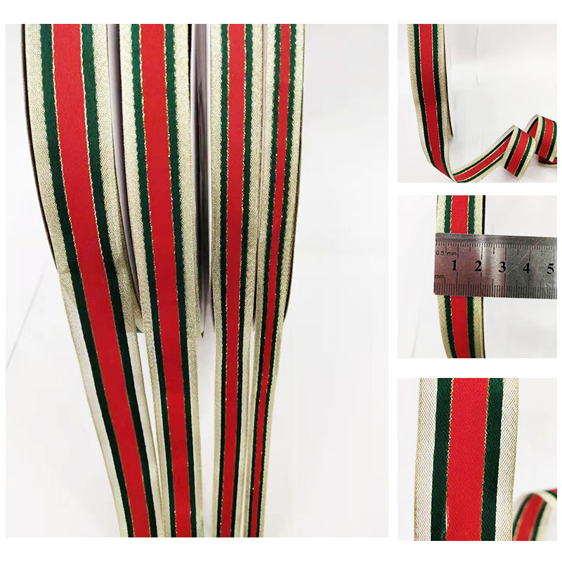 Spot supply color webbing clothing accessories Phnom Penh webbing handmade DIY three-color spacer polyester webbing