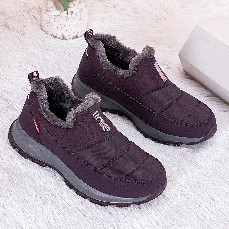 Zhang Kaili Shoes for the Elderly Women's Cotton Shoes fleece-lined Thickened Warm Mother Shoes Waterproof Non-slip Middle-aged and Elderly Cotton Boots Casual Shoes