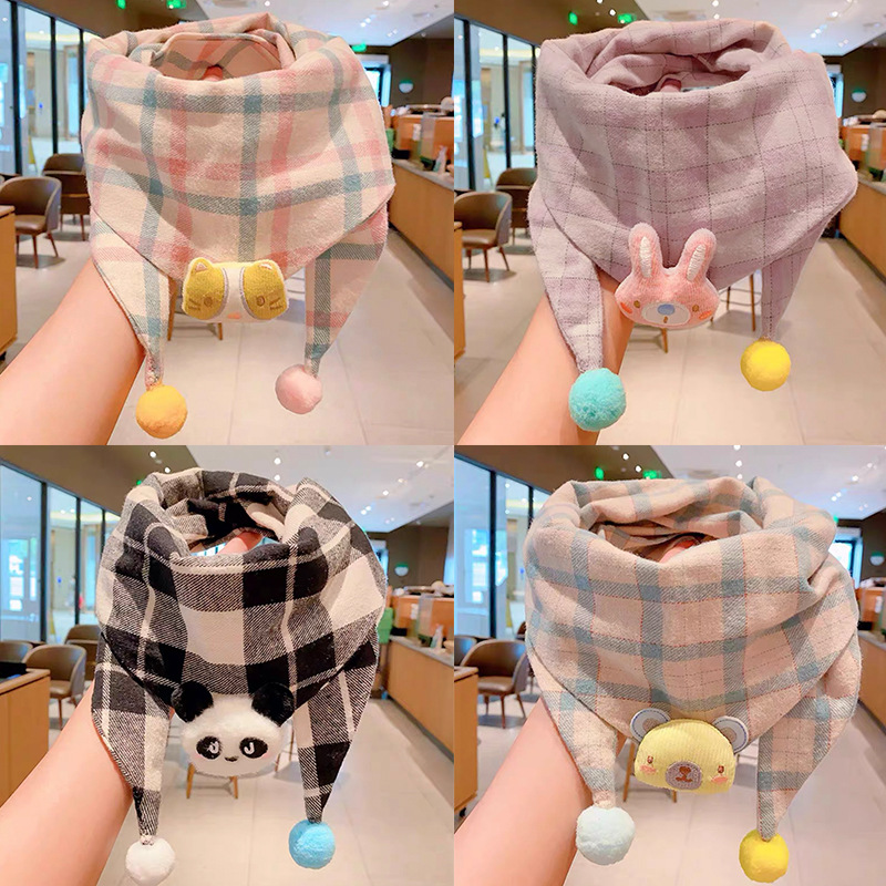 Children's warm scarf baby triangle scarf baby 2023 new autumn and winter collar girls' windproof boys' scarf