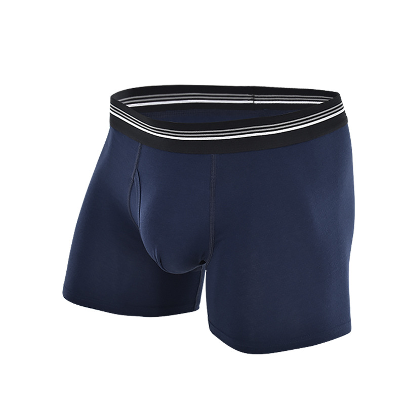 Picture of Pure Cotton Anti-Wear Leg Boxer Briefs American Trendy Underwear Amazon Cross-Border Wholesale Sports Long European and American Underwear for Men