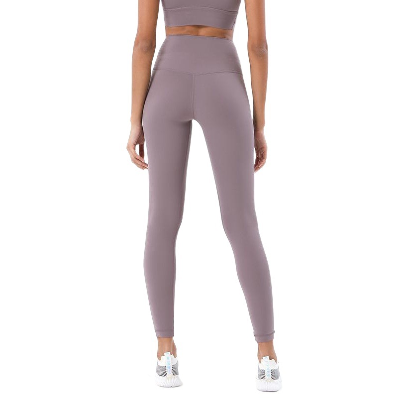 2022 new double-sided sanding naked yoga pants women's European and American high waist hip Peach Hip sports fitness pants