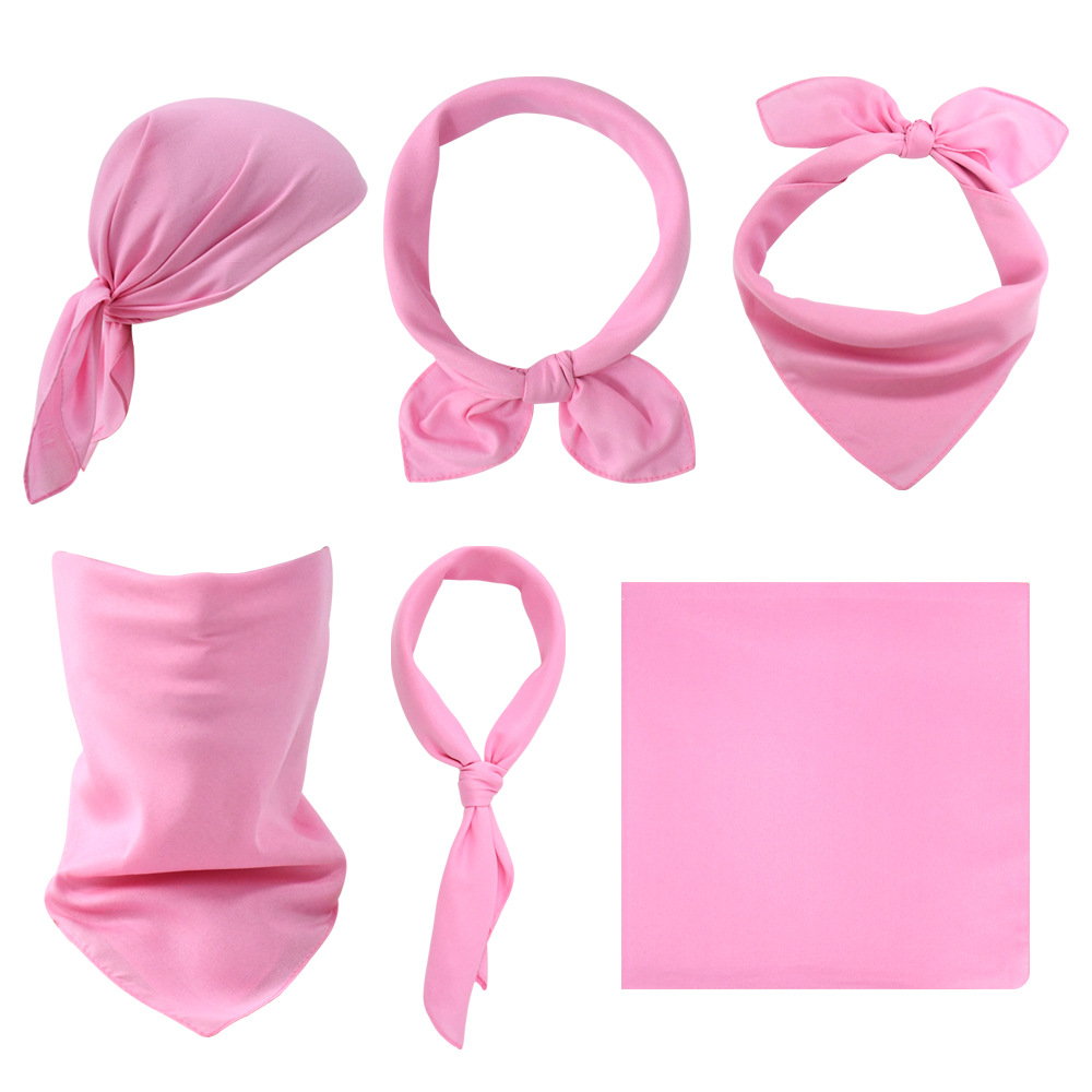Picture of Factory wholesale polyester outdoor riding solid color plain handkerchief square cross-border multi-color simple versatile hip-hop scarf