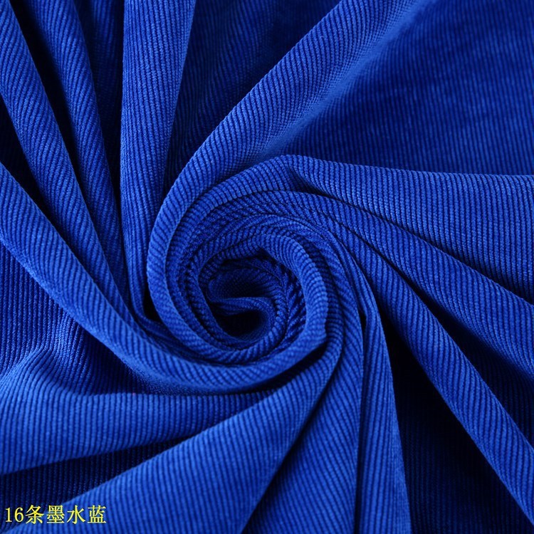 Spot Wholesale 16 Nylon Polyester Corduroy Outdoor Clothing Bags Shoes Hats Shoulder Bags Ink Blue Velvet Corduroy