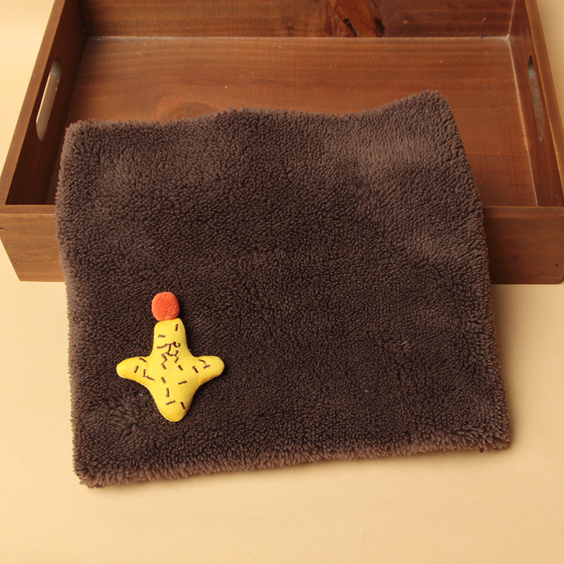 Picture of Winter New Korean Style Solid Color Children's Pullover Scarf for Boys and Girls Plush Thickened Scarf Baby Velvet Neck Sleeve