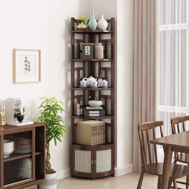 Flower rack, living room floor-standing corner rack, flower pot storage rack, plant rack, display rack, home corner cabinet, bamboo