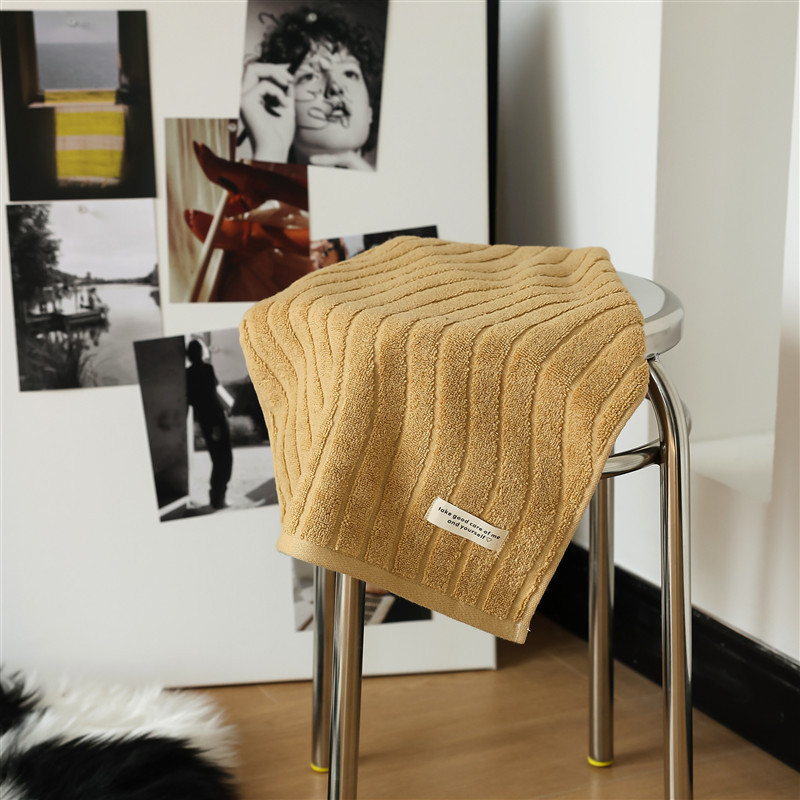 ins style pure color cotton bath towel new simple style absorbent pure cotton square towel children adult bath towel