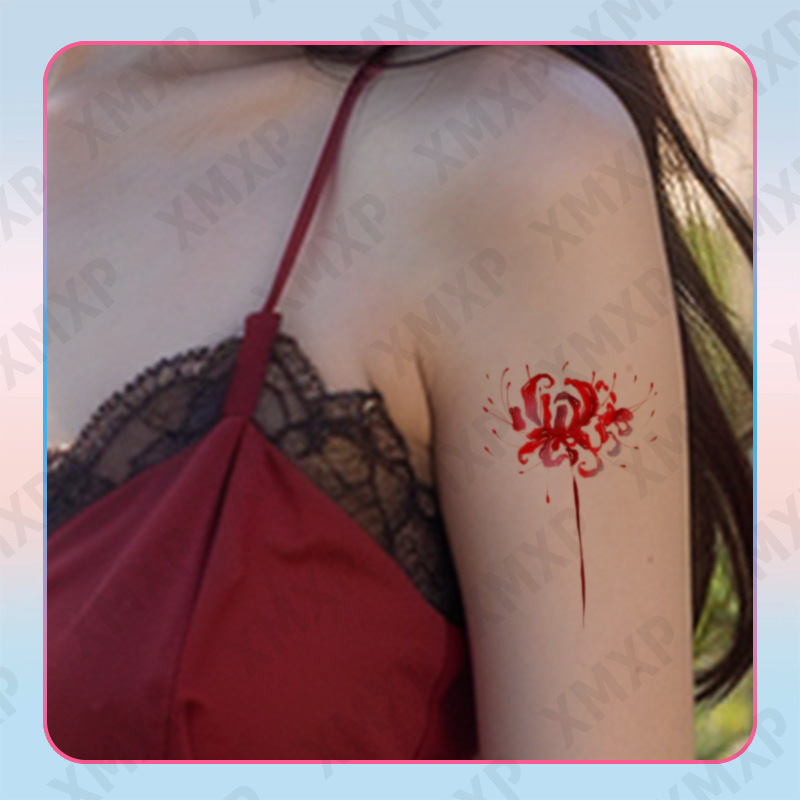 Picture of Bianhua Color Beautiful Tattoo Sticker Waterproof Long-lasting Women's Arm Clavicle Fresh High-end Washable Sticker