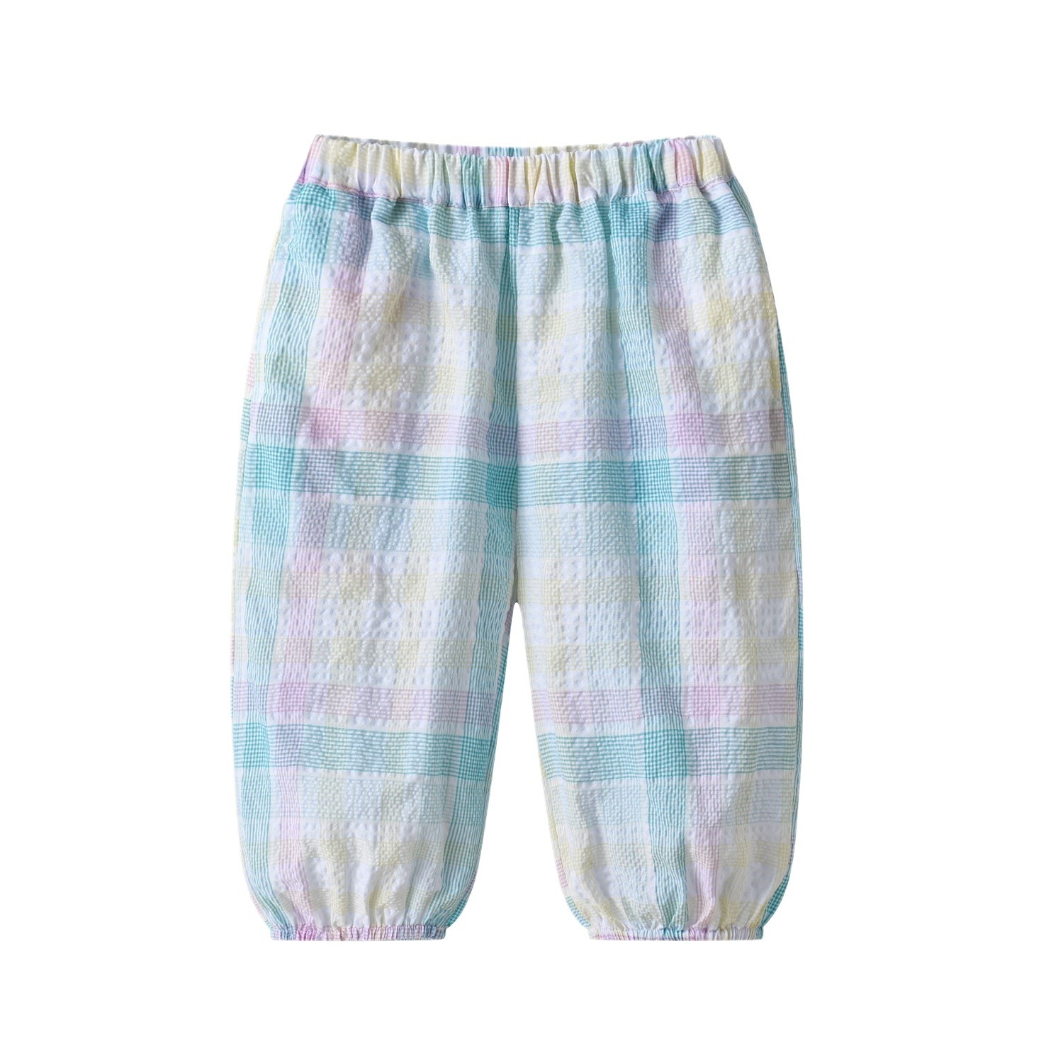 Picture of Girls' Summer New Arrival Fashionable Trousers Children's Western Style Casual Anti-mosquito Pants Female Baby Korean Style Plaid Bloomers Trendy