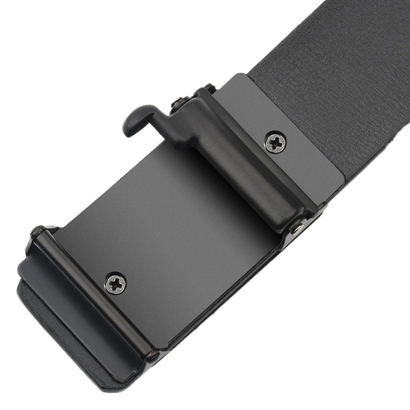 [Pure Leather Cutting] Authentic Paul Men's Belt Business Easiest for Match Fashion Toothless Inner Wear Automatic Buckle Pants Belt