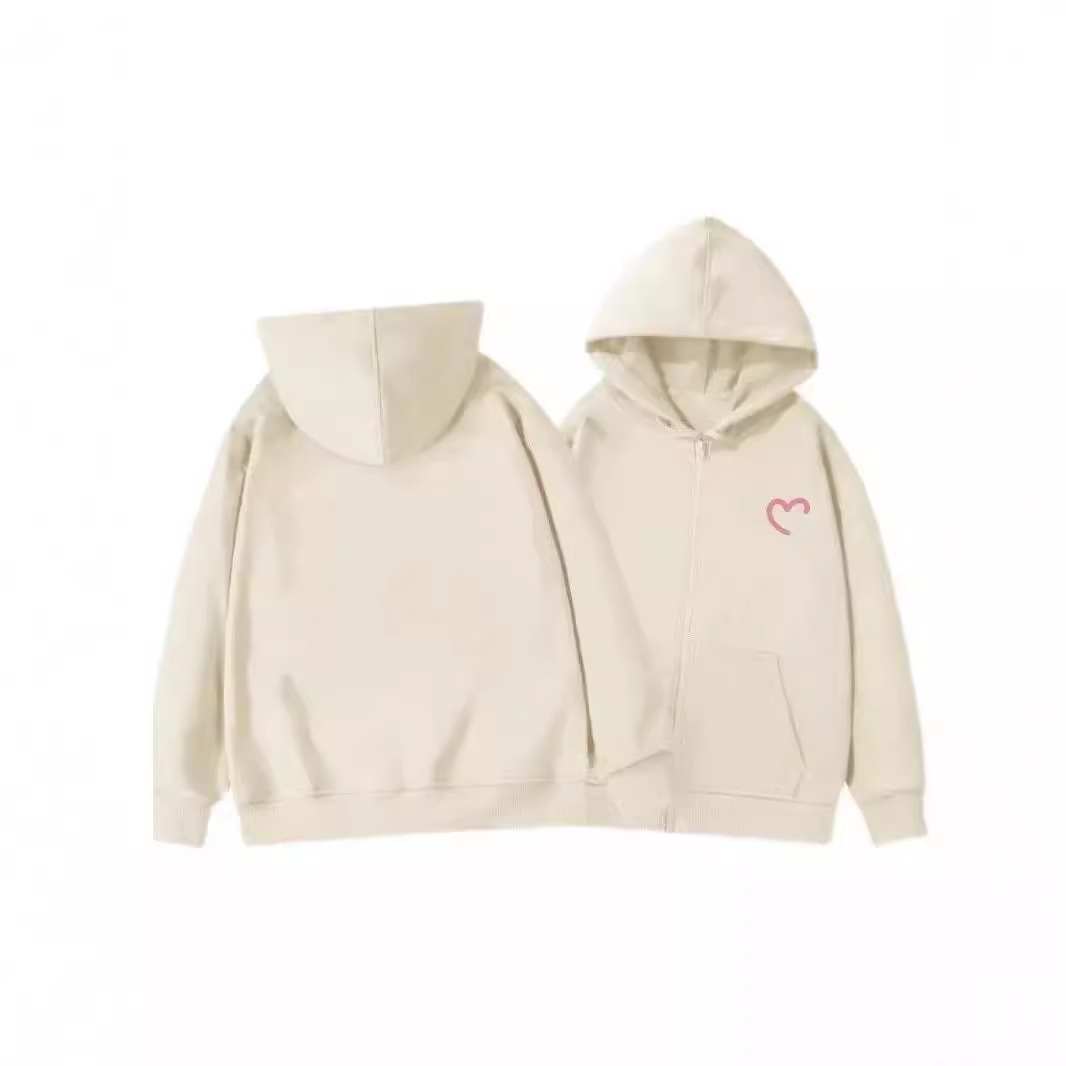 Picture of Design Sense Semi-Love Printed Cardigan Sweater Women's oversize Simple Hooded Casual Loose Coat Autumn and Winter