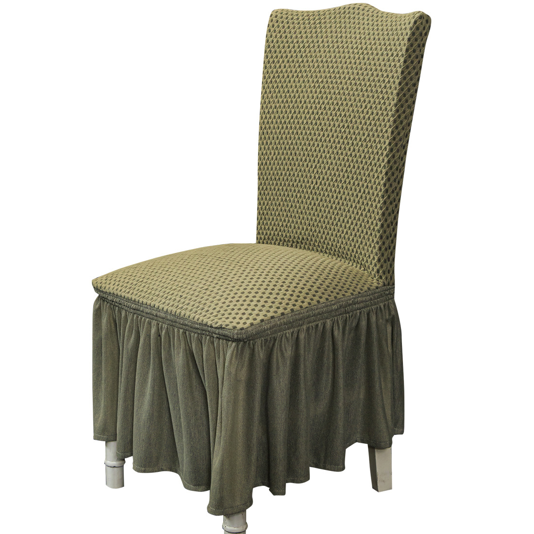 Picture of Table and Chair Covers, English Turkish Chair Covers, Skirt-Style Full Coverage, Universal Solid Color, Hotel Banquet Living Room Dining Chair Seat Covers