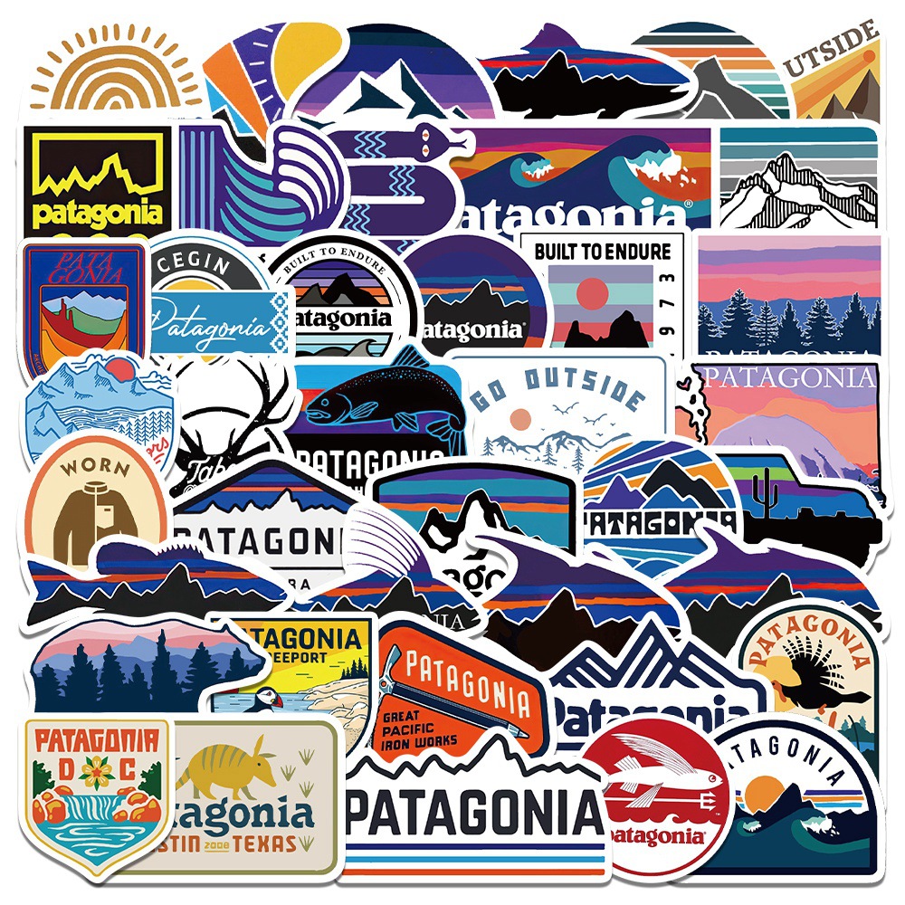 55 outdoor camping brand stickers Go Outside waterproof graffiti stickers decorative suitcase motorcycle skateboard