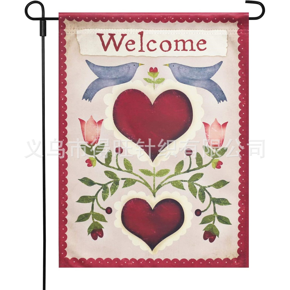 Picture of 2024 Foreign Trade Amazon New Valentine's Day Garden Flag Festival Flag Double-sided Flag Love Car Garden Flag