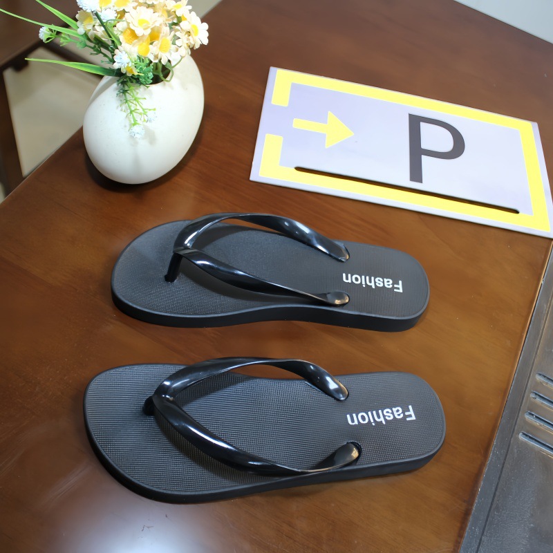 Women's Flip-Flops Exterior Instagram Fashionable Summer Exterior Wear Fashionable Black Flip-Flops Beach Slip-Flops Non-Slip Flip-Flops for Women