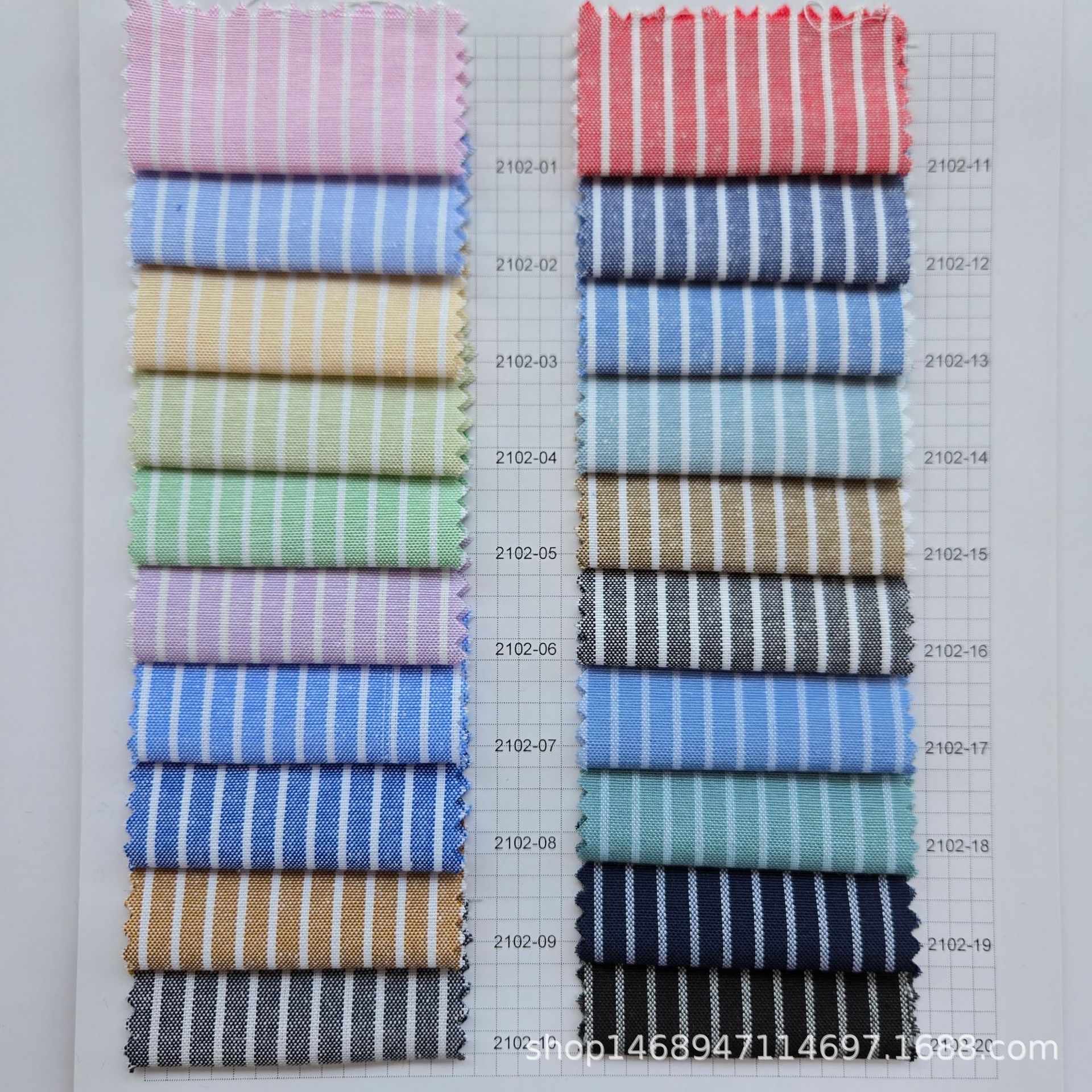 Ready Supply Yarn-Dyed Cotton Polyester Oxford Striped Spring and Summer Fabrics Casual Shirt Clothing Fabrics