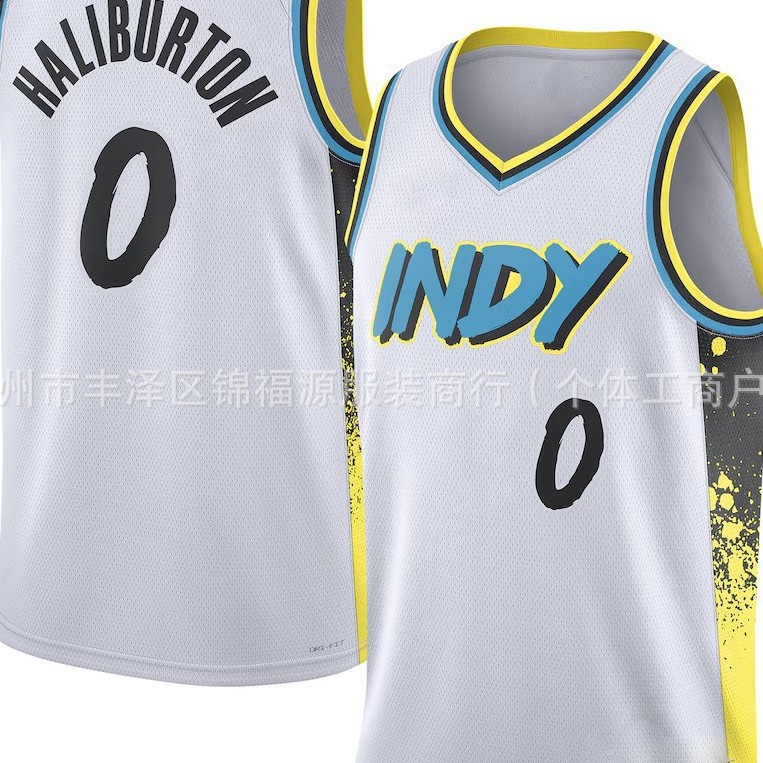 Pacers 24-25 Season New Basketball Suit Halliburton Siakam Jersey Foreign Trade