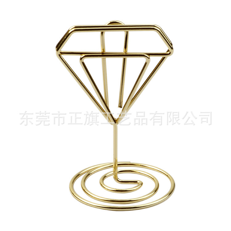 Picture of Amazon Hot Selling Creative Metal Card Holder Heart-Shaped Notes Holder Table Number Card Holders