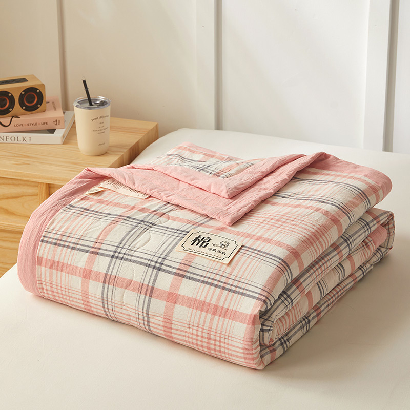Picture of Class a Unprinted Style Cotton Quilt Pure Cotton Air-Conditioning Quilt Washable Student Summer Quilt Summer Cool Quilt Gift Thin Quilt