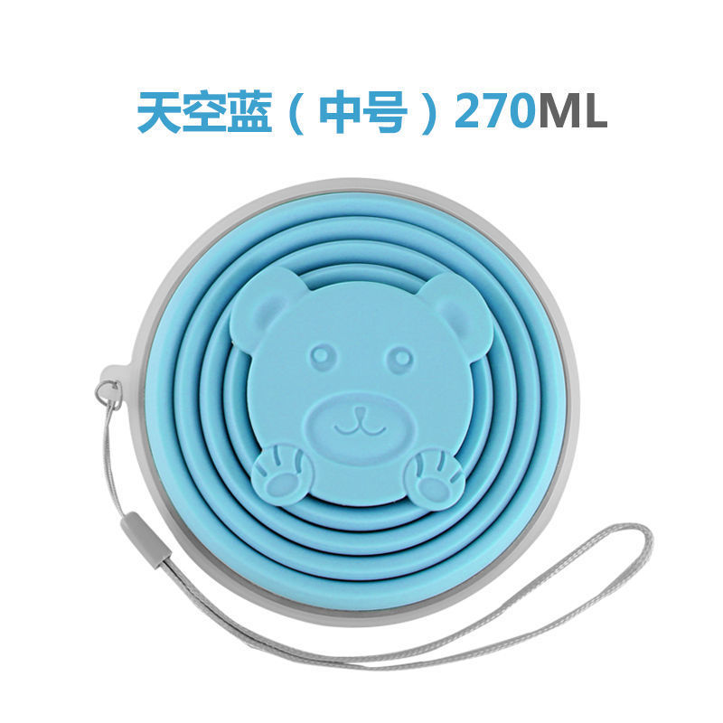 Picture of Silicone Foldable Cup, Large Diameter 320ml, Round Portable Cup, Factory Direct Sales Silicone Foldable Cup