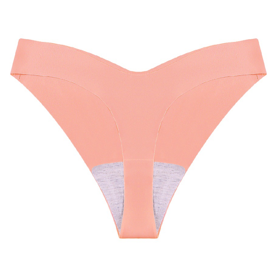 Nylon Summer New Underwear Ice Silk Seamless Sexy V-Shaped Low-Waist Sports Yoga Large Size Women's Thong Wholesale