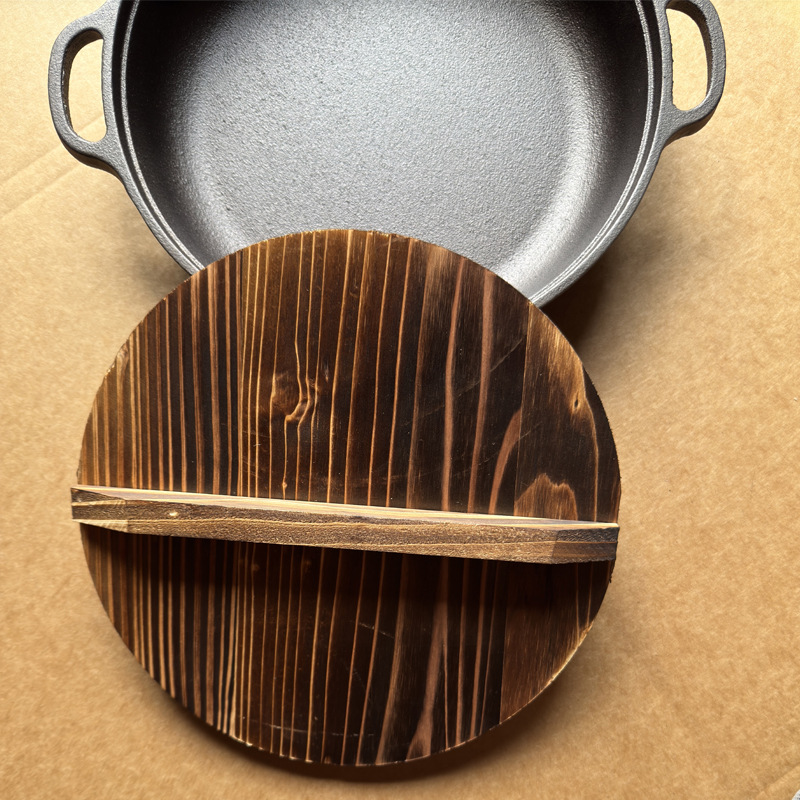 Picture of Cast Iron Frying Pan Non-Stick Uncoated Pancake Pan Thickened Handmade Cast Iron Pan Suitable for Induction Cookers