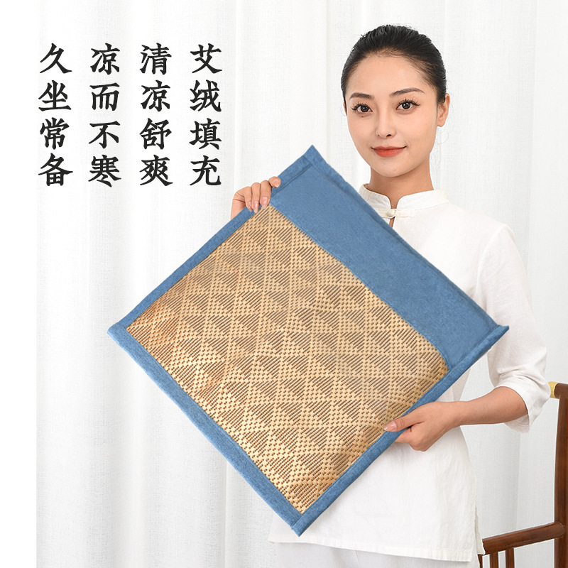 Picture of Summer Mat Seat Cushion, Household Rattan Mat, Cool and Breathable Moxibustion Mat, Office Cool Cushion, Summer Cool Cushion Wholesale