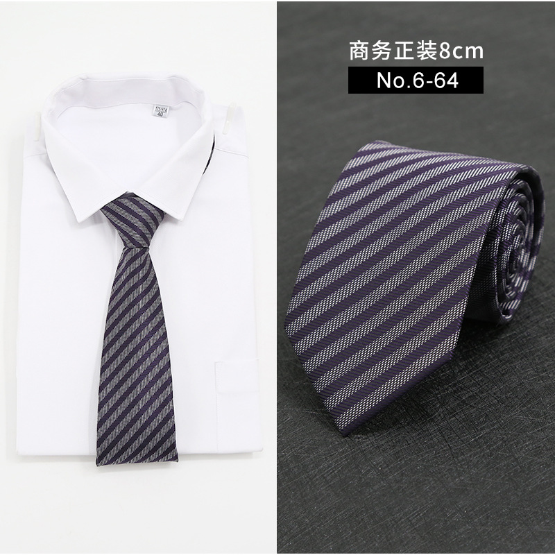 Picture of New Style Tie Men's Formal Business Casual Simple Style Solid Color Striped Arrow-Shaped Tie Manufacturer Ready Stock Wholesale