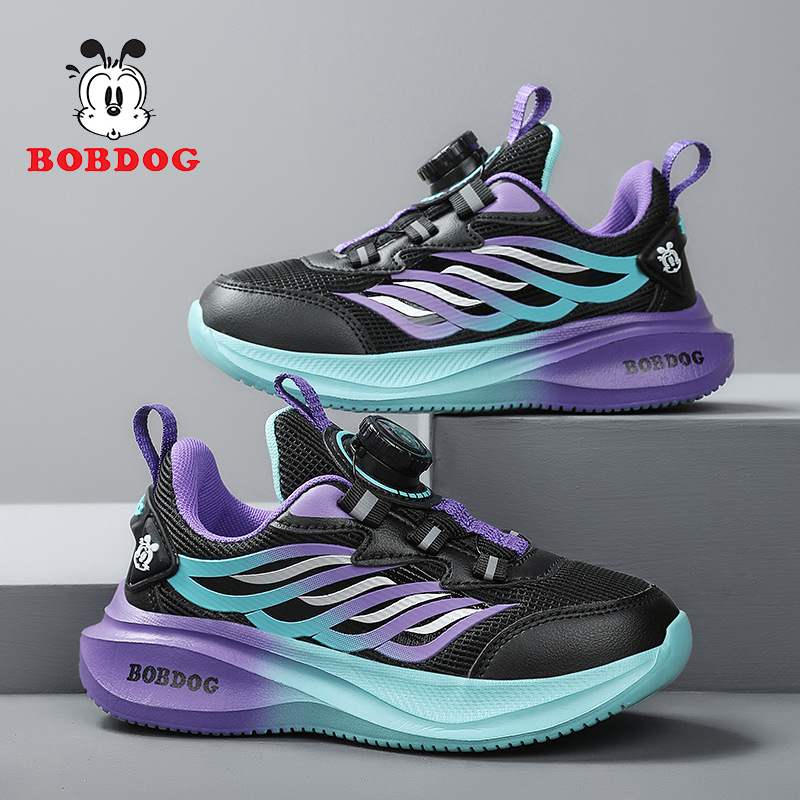 Bapu Bean Boys Sneakers Spring and Autumn Breathable Mesh 2025 New Kids Shoes Boys' Non-Slip Running Shoes