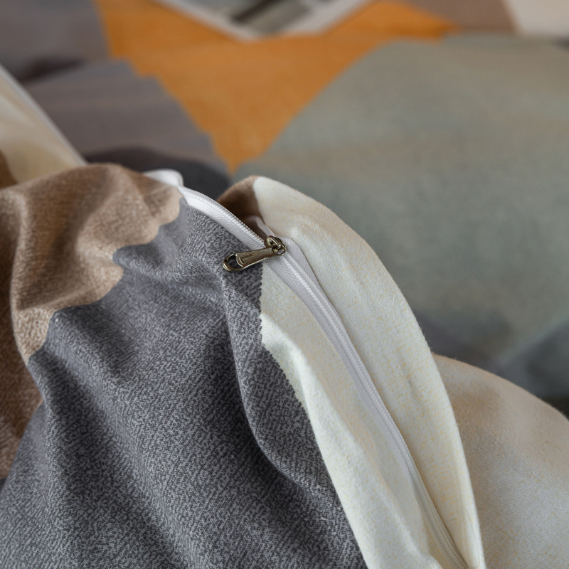 Picture of Cotton brushed duvet cover single piece modern simple single double dormitory thickened quilt cover pure cotton duvet cover single piece