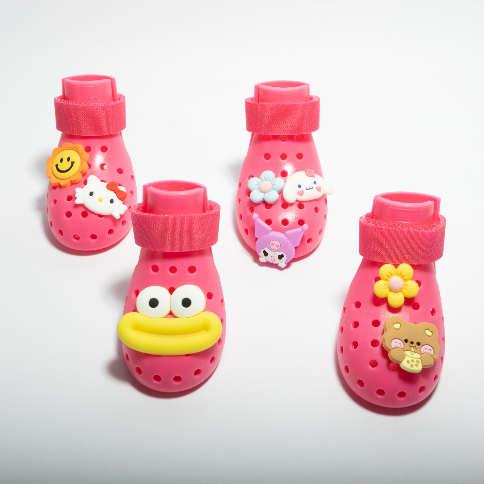 Cartoon shoe flower soft rubber logo shoe buckle suitable for dog hole shoes