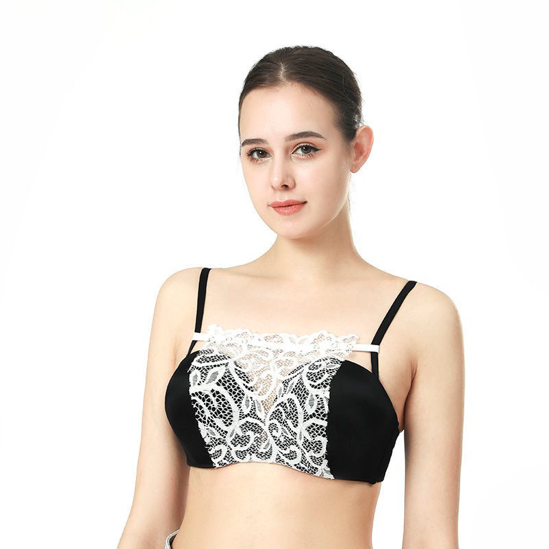 Picture of Anti-exposure tube top artifact women's one-piece lace edge bottoming inner wear wrapped chest seamless chest covering cloth chest thin