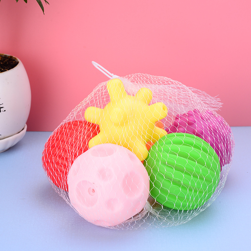 Soft Rubber Multi-Texture Hand Grasping Ball 0-12 Months Sensory Ball Baby Learning Crawling Massage Toy Grasping