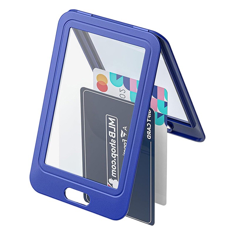 In stock double-sided window transparent hard plastic card protective cover multi-color work permit card cover entry permit badge badge