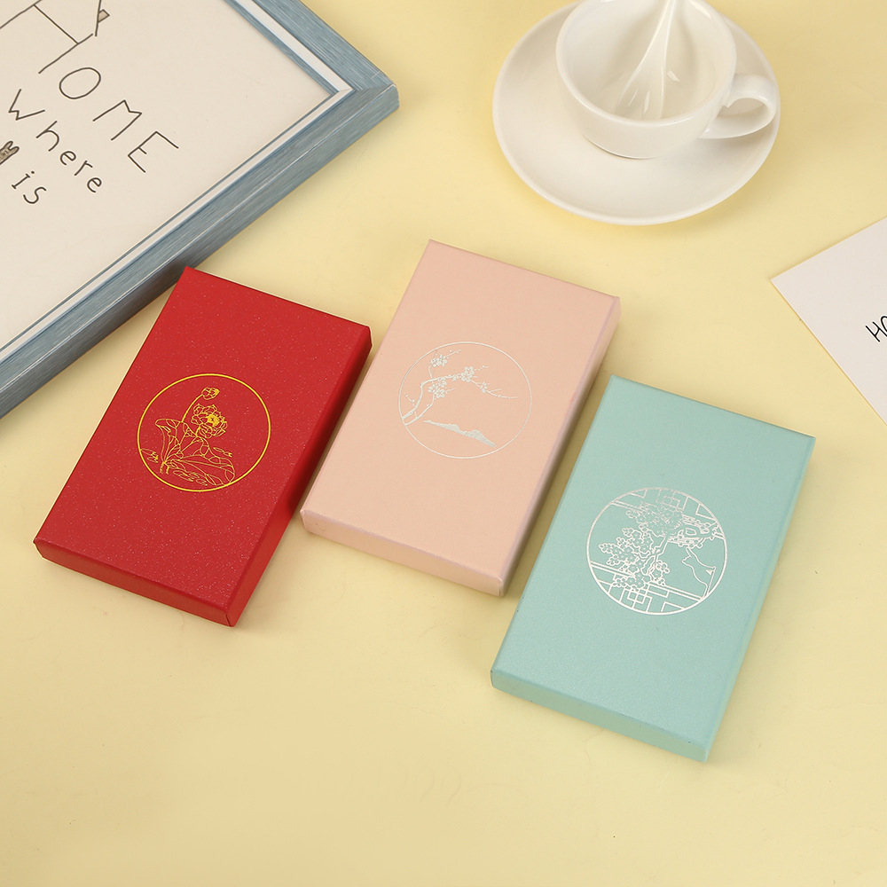 Jewelry Box Printing Series Packaging Box Wholesale Right Angle Thick Edge Jewelry Storage Box Rectangular Multifunctional Jewelry Box