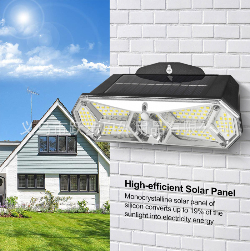 New cross-border waterproof solar body sensor lamp outdoor garden lamp LED wall lamp Garden Garage landscape lamp