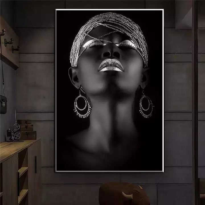 Picture of Cross-border Hot Selling African Women Decorative Painting Canvas Painting Mural Painting Foreign Trade Hot Selling Decorative Painting Core