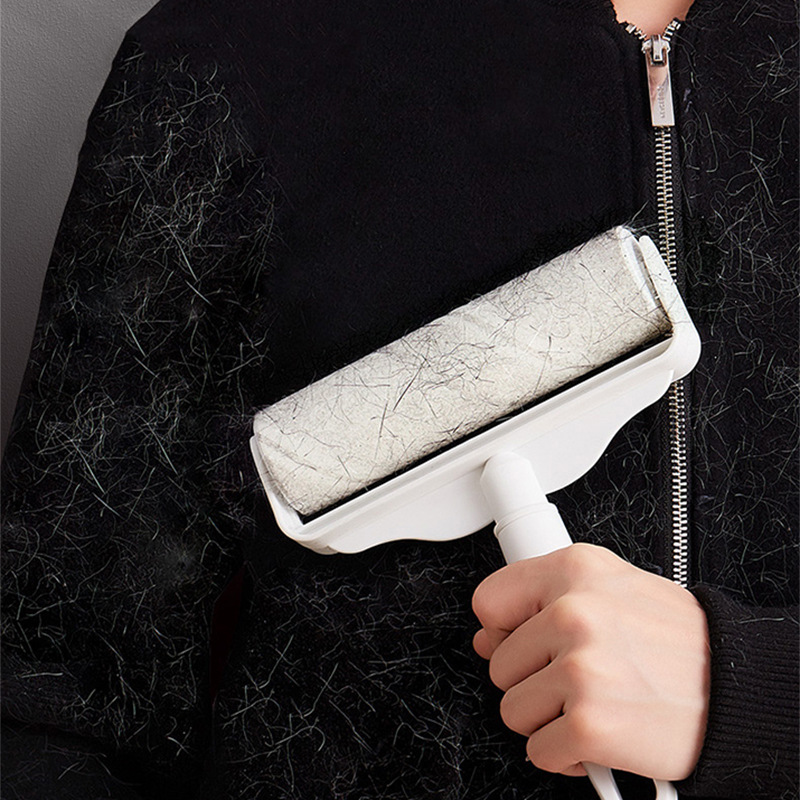 Picture of Hair Stick Roller Long Pole Large Hair Removal Sticky Bed Floor Hair Cleaning Artifact Dust Roller Stained Hair Roller Brush