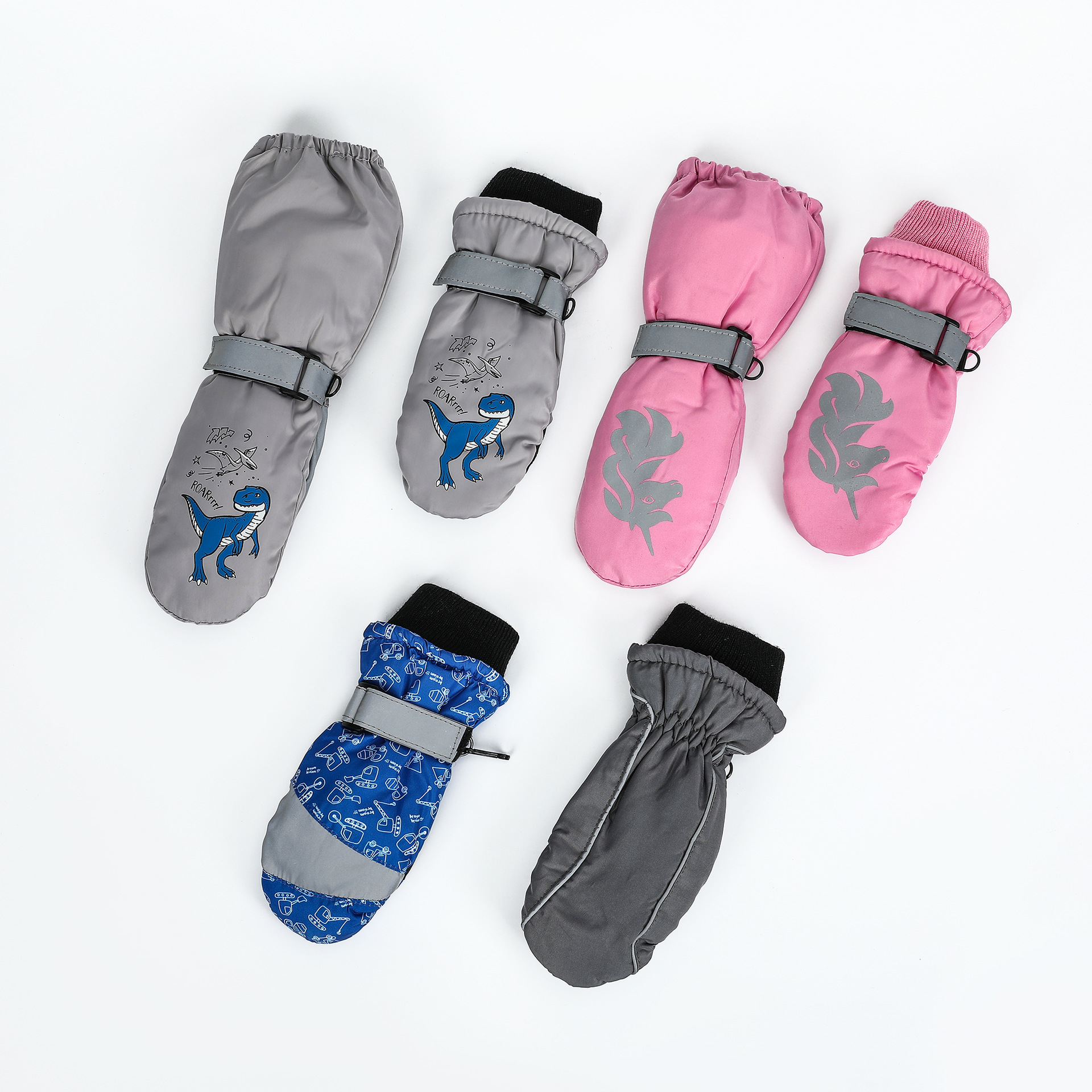 Picture of Carefully Selected Cartoon Printed Mittens Kidsren's Warm Gloves 2-6 Years Old Winter Outdoor Sports Windproof Ski Gloves