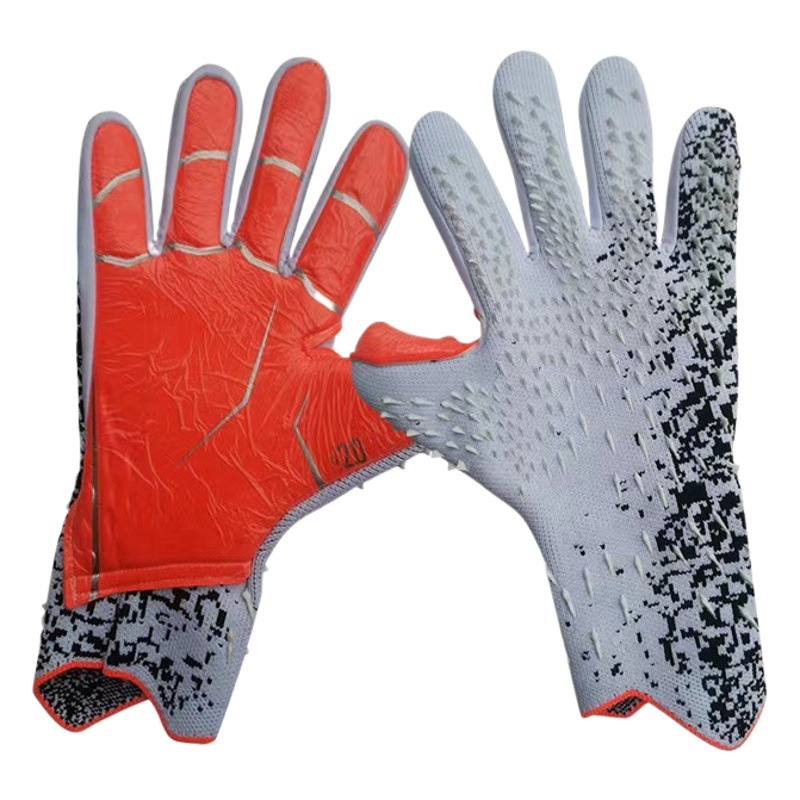 Football goalkeeper gloves thickened children adult latex finger-free training breathable comfortable football goalkeeper gloves