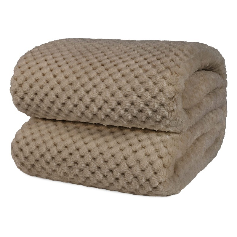 Cross-border in stock thick solid color pineapple plaid flannel blanket coral fleece sofa blanket air conditioning blanket nap blanket