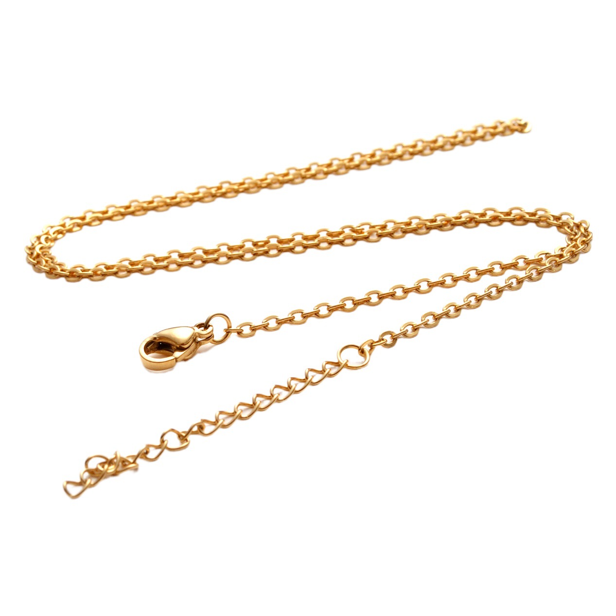 Picture of Stainless Steel Necklace Titanium Steel Women's Jewelry Hammer Cross Chain diy Chain Men's Accessories Pendant Matching Chain O-shaped Chain