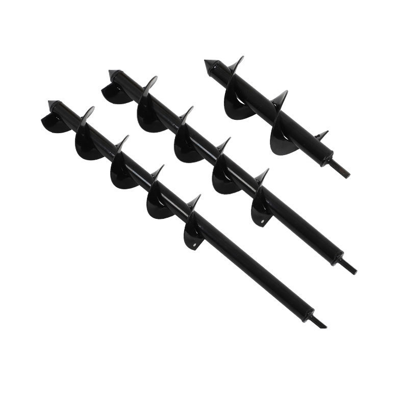 Picture of Factory Garden Garden Soil Loosening Lilac Flower Twist Drill Digging Planting Tool Alloy Ground Drill Spiral Drill Bit Accessories