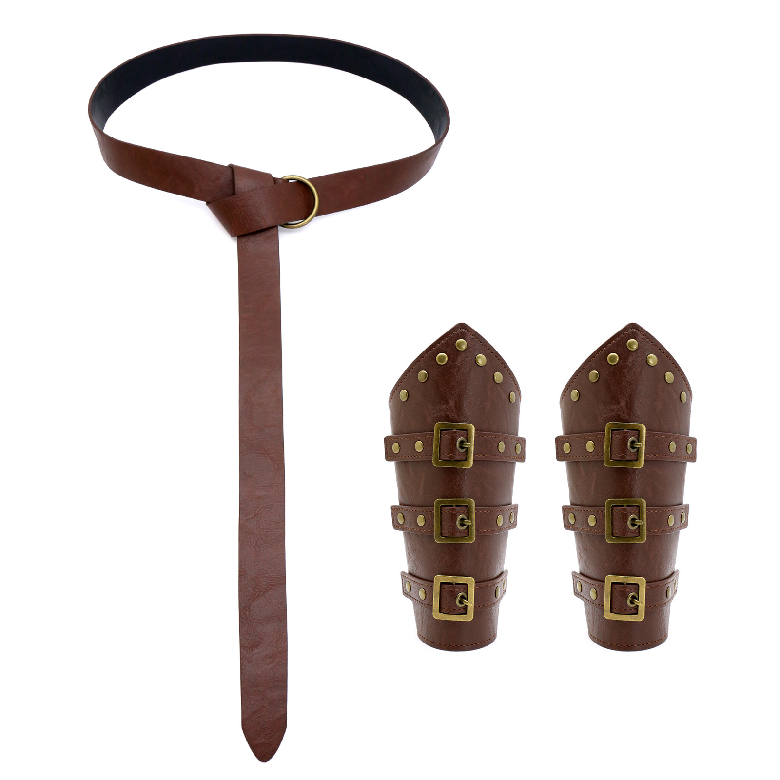 Picture of Cross Border Medieval Viking Renaissance Belt Retro Wrist Bracer Halloween cosplay Dress Up Waist Bag