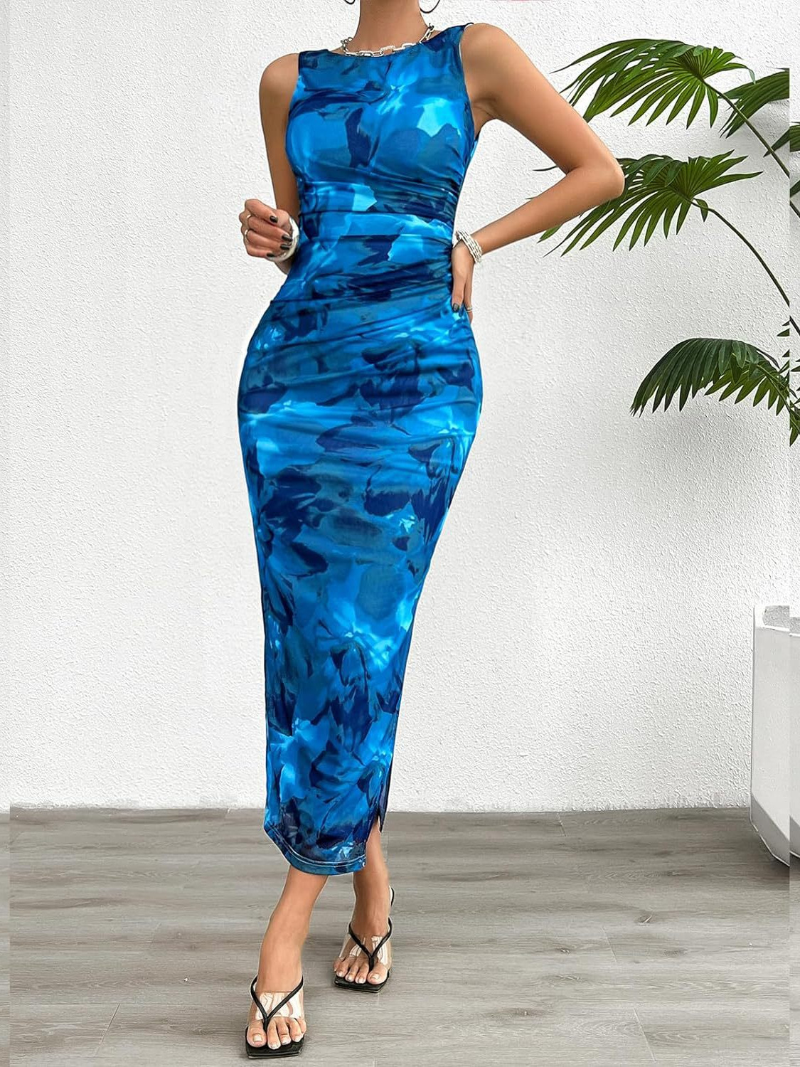 Picture of Foreign trade women's cross-border Temu independent station Shein Amazon 2024 spring and summer temperament slim sleeveless dress
