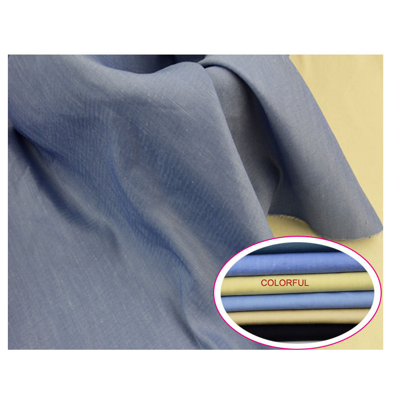 165GSM spring and summer linen fabric linen polyester blend T400 stretch twill dress wide leg pants fabric
