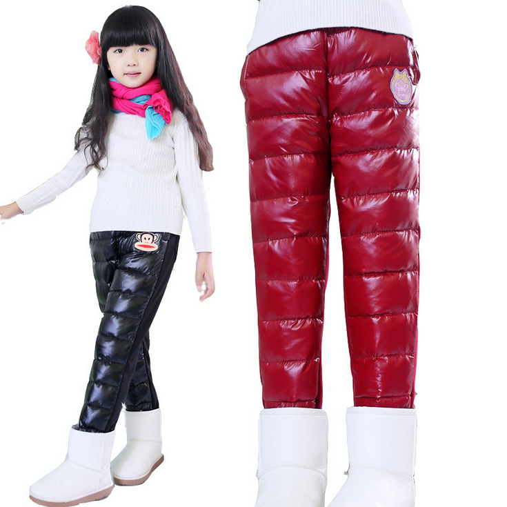 Korean Style White Duck Down Trendy Children's Wear Winter New Arrival Boys' Children's Pants Girls' Men's Trousers Slim-Fit Fashionable Casual