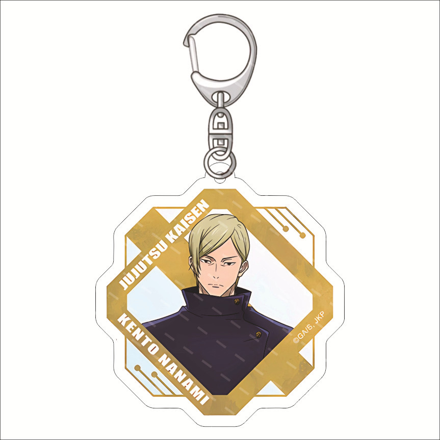 Picture of Curse battle: Huaiyu Jade folding key chain Five Wu Xia Youjie Fu black seer acrylic pendant