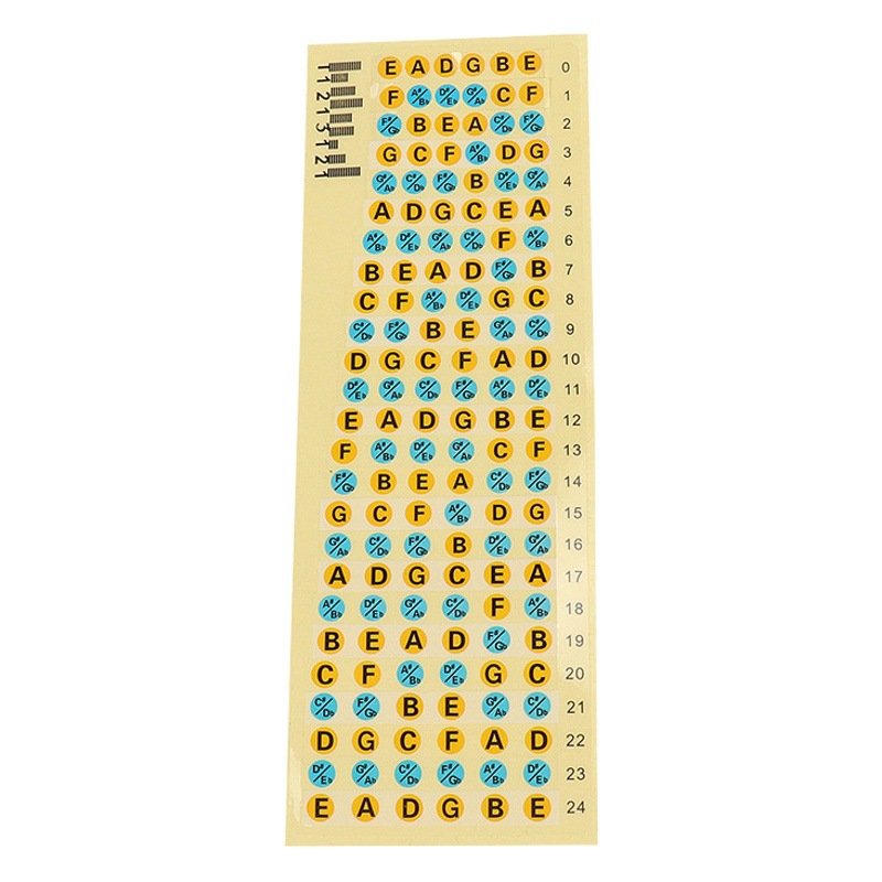 Guitar Ukulele Scale Sticker Self-study Beginner Music Fretboard Sticker Guitar Fretboard Tone Sticker