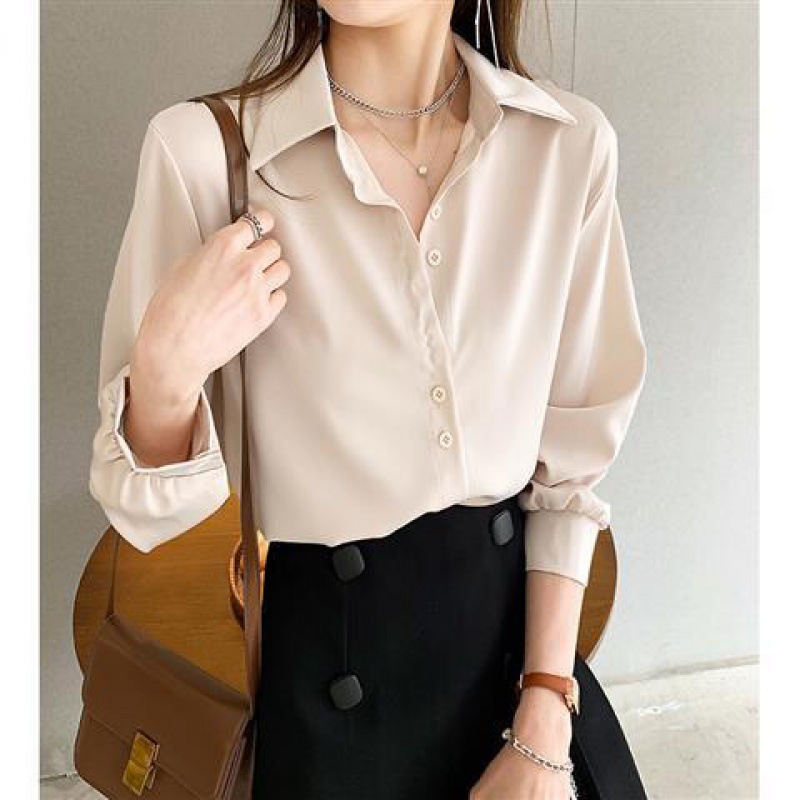 Picture of Shirt Women's 2025 Spring, Autumn and Summer New Style High-End Summer Loose French Outer Top White Shirt Trend